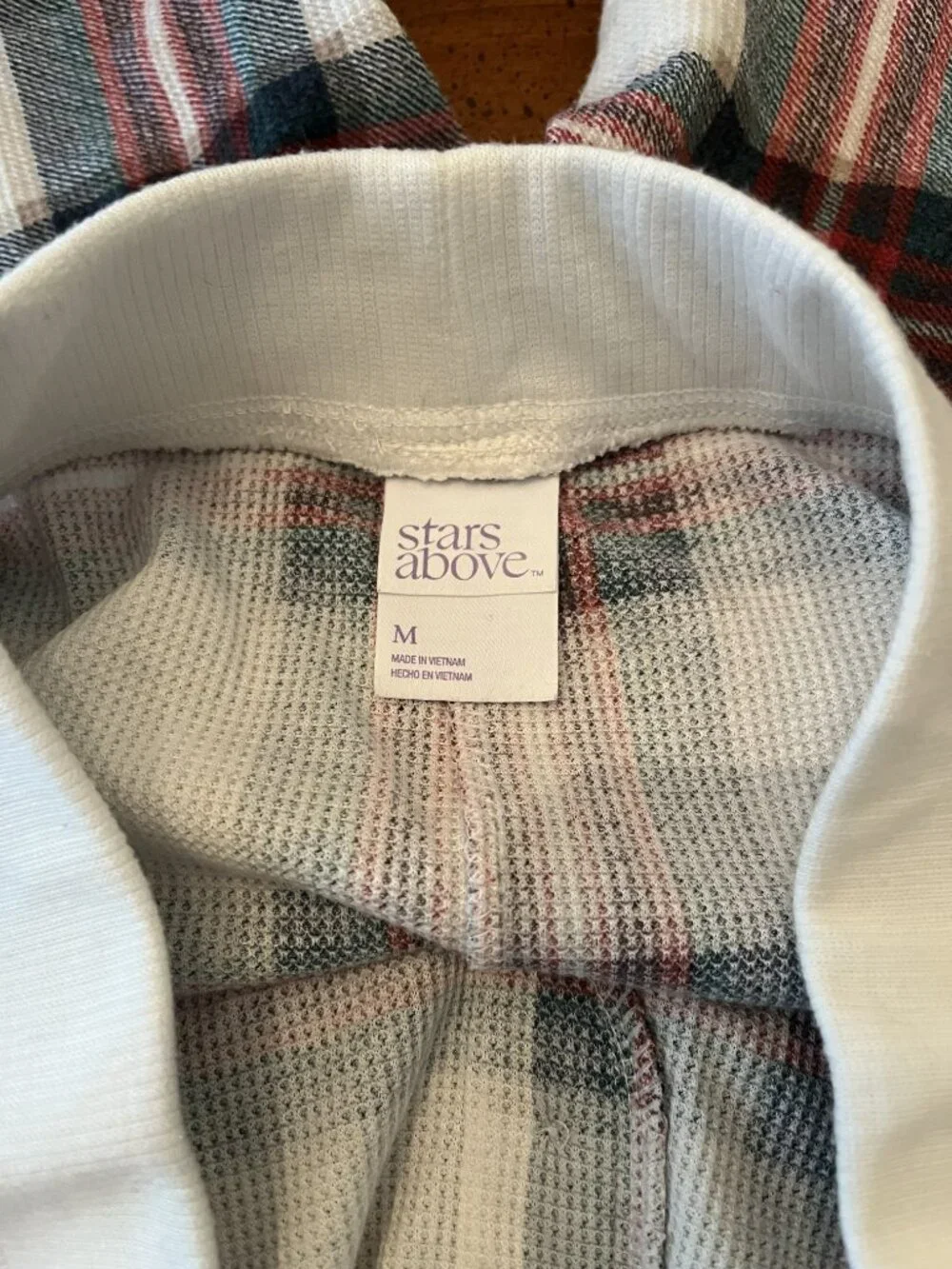 Stars Above Holiday Plaid Pajama Set - Size M